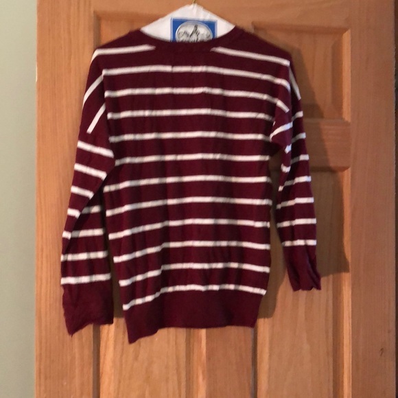 abercrombie & fitch red white stripe sweater size medium womens never worn nwot - Picture 2 of 3